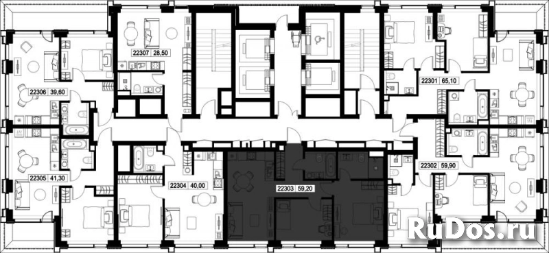 Продам 2 комнатную квартиру 59.2 м2 изображение 3