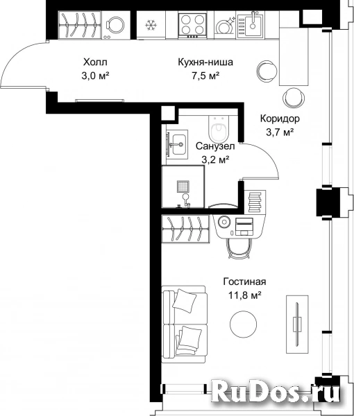 Продам 1 комнатную квартиру 29.2 м2 фотка