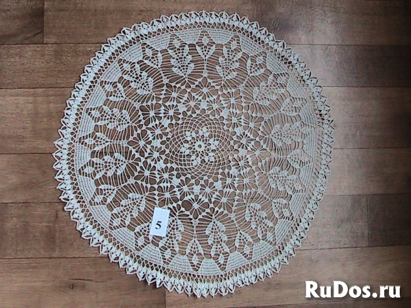 Cалфетки ажурные, связанные из ниток изображение 6