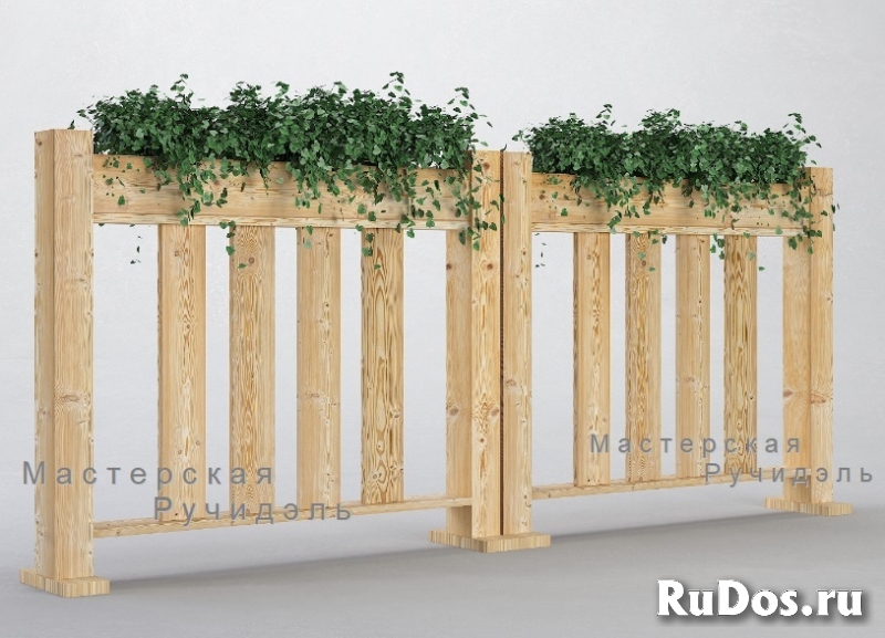 Перегородки для летних кафе, ограждения из дерева изображение 8