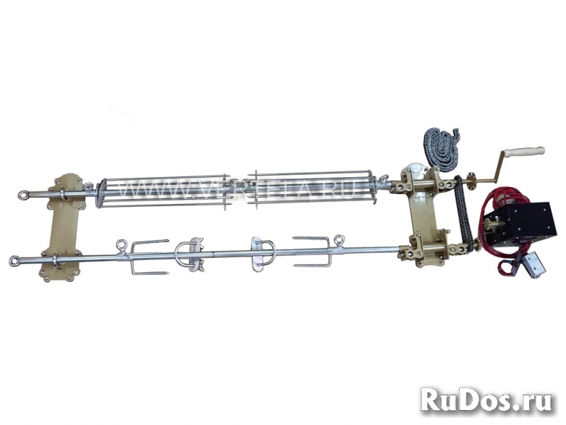 Накладной фасадный вертел для кирпичного барбекю фото