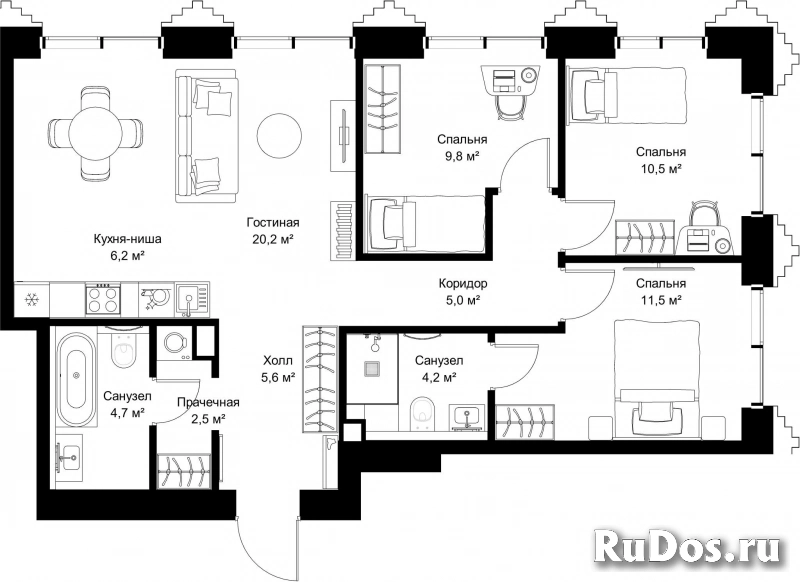 Продам 3 комнатную квартиру 80.2 м2 фотка