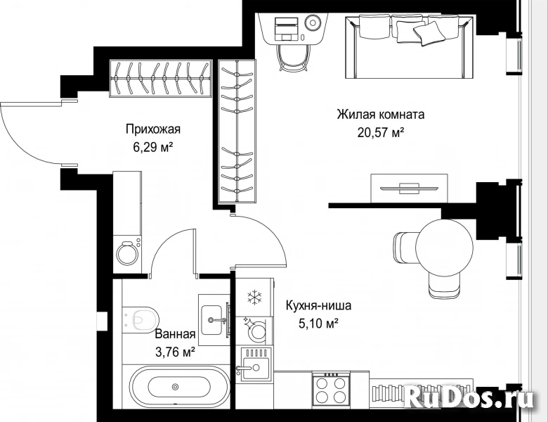 Продам 1 комнатную квартиру 35.72 м2 фотка