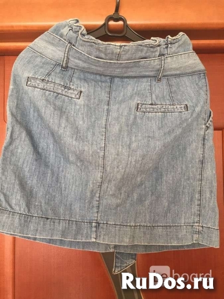 Юбка новая jimmy key s m 44 46 турция джинсовая голубая клеш котт изображение 3