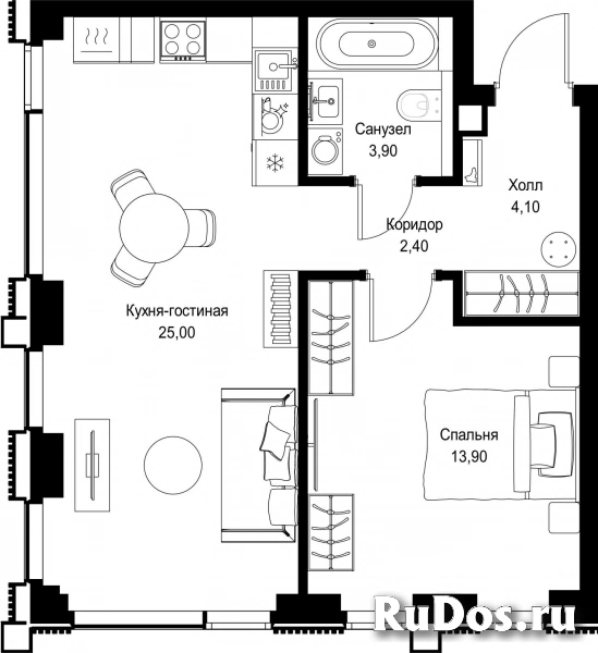 Продам 1 комнатную квартиру 49.3 м2 фотка