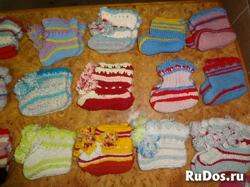 Пинетки вязаные детские изображение 8