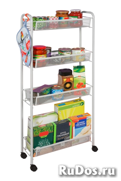 Этажерка “Ладья 14К” на колесах 45 х 18 х 98,5 см в ассортименте фотка