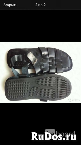 Сандалии новые мужские кожа черные 45 44 размер босоножки лето по фотка