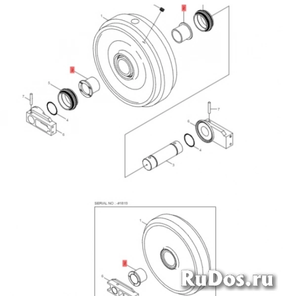 Втулка ленивца Hyundai R300LC-9S (81N8-13120) фотка