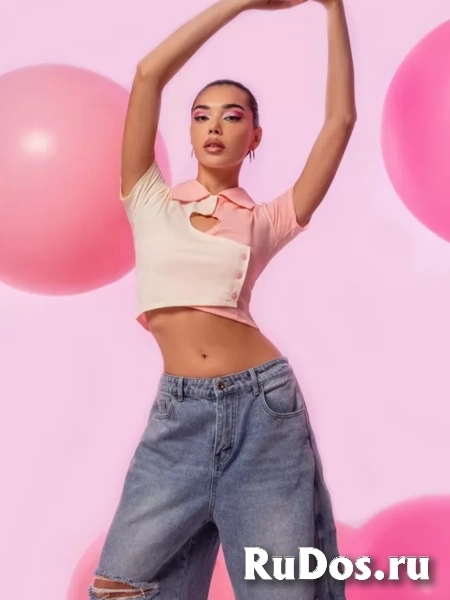 Джинсы рваные широкие трубы y2k фотка