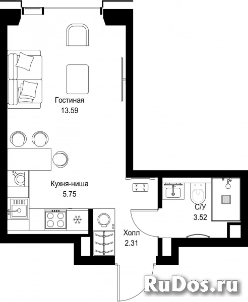 Продам 1 комнатную квартиру 25.17 м2 фотка