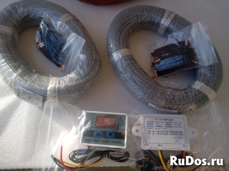 Теплые полы кабель нагревательный 100м ( 2 терморегулятора цифровых в комплект). изображение 6
