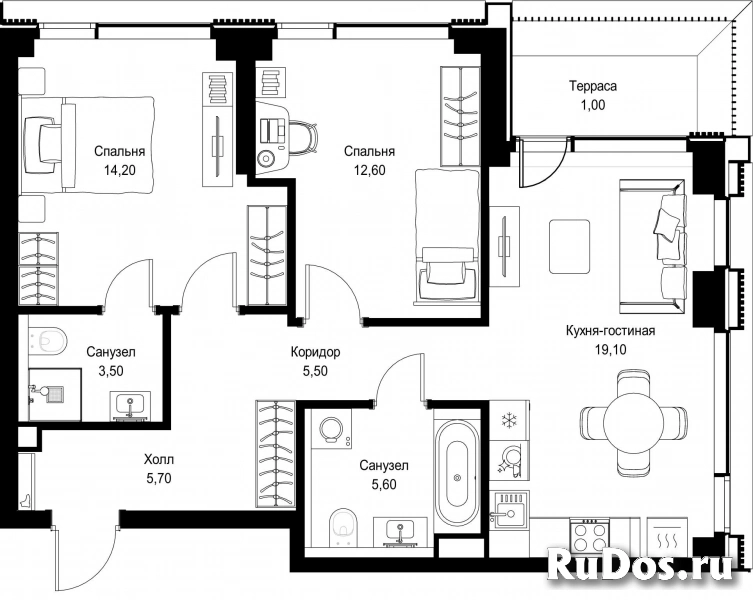 Продам 2 комнатную квартиру 67.2 м2 фотка