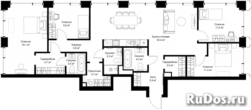 Продам 4 комнатную квартиру 120.7 м2 фотка