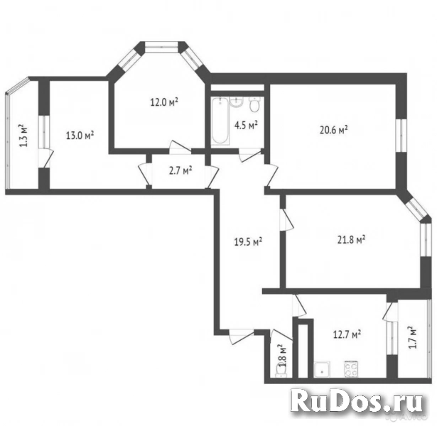 4-к. квартира, 109,6 м², 7/19 эт. изображение 4