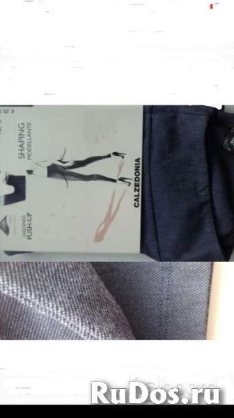 Лосины новые calzedonia 46 48 m l pushup джинсовые голубые стретч изображение 5