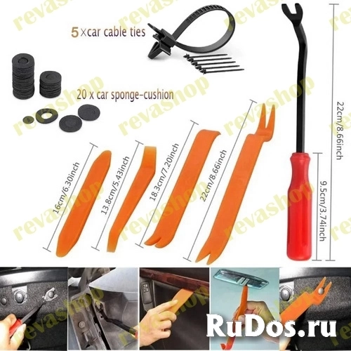 Заклепки автомобильные с набором инструментов для снятия обшивки изображение 4