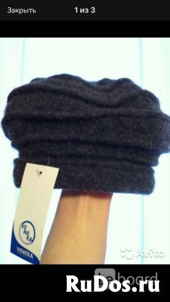 Берет женский новый venera италия 44 46 м s размер серая шерсть ш фото