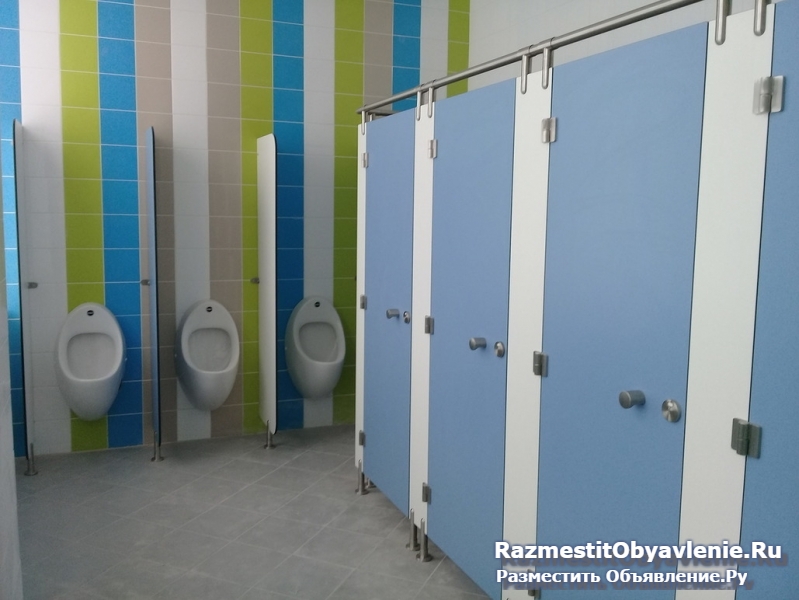 Сантехнические модульные перегородки из HPL под ключ фотка