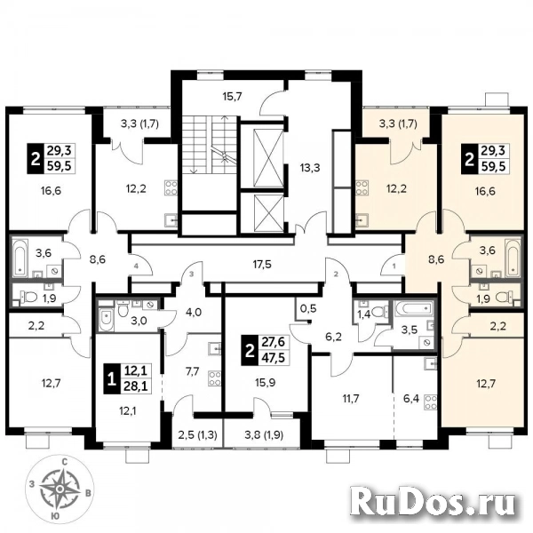 Продам 2 комнатную квартиру 59.5 м2 изображение 4