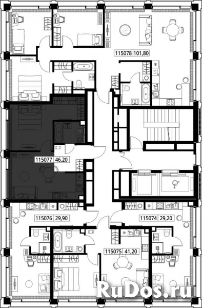 Продам 1 комнатную квартиру 46.2 м2 изображение 3