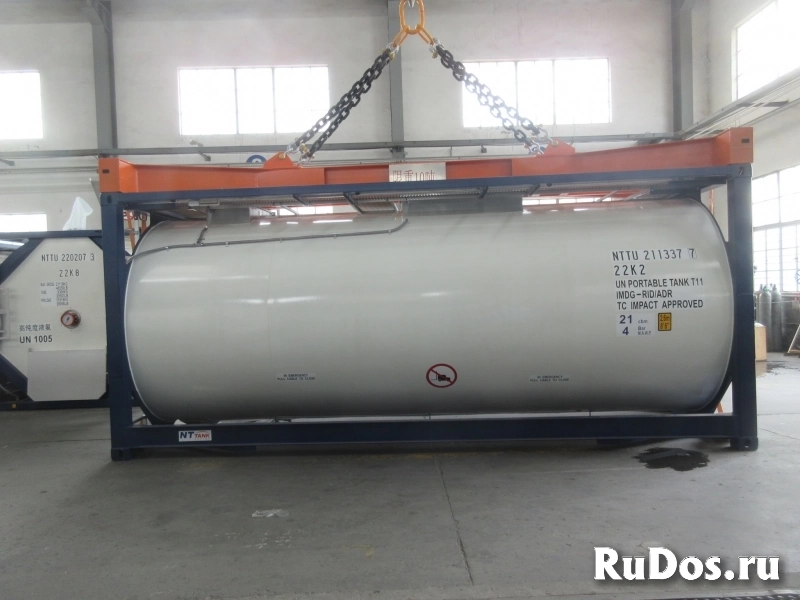 Танк-контейнер тип Т11 объём 21м3 для перевозки химических веществ, новый. изображение 6