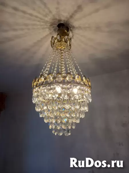 Хрустальная люстра Винтаж. Чехословакия. фотка