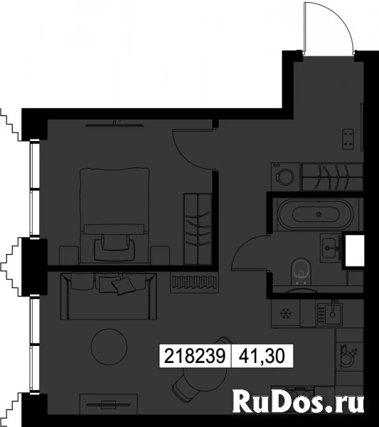 Продам 1 комнатную квартиру 41.3 м2 изображение 3