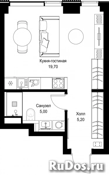 Продам 1 комнатную квартиру 29.9 м2 фотка