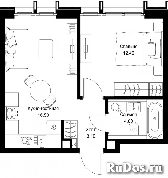 Продам 1 комнатную квартиру 36.4 м2 фотка