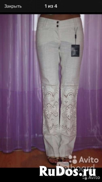 Брюки лён новые dolce&gabbana италия м 46 клёш под джинсы женские фотка