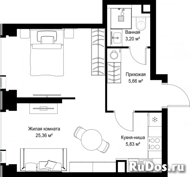 Продам 1 комнатную квартиру 40.05 м2 фотка