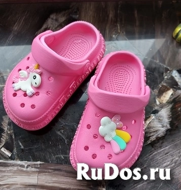 Сабо для девочки розового цвета .Размер 24. изображение 4