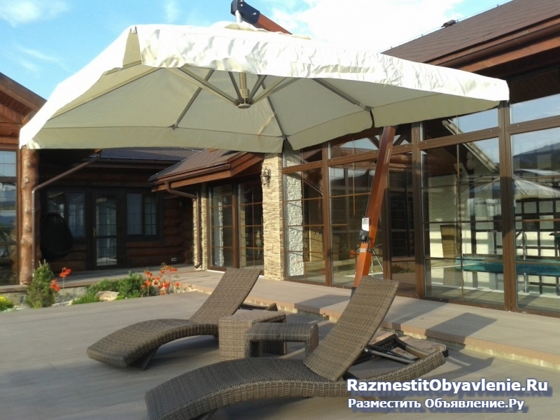 Зонт на боковой опоре 3х3 м. усиленный фото