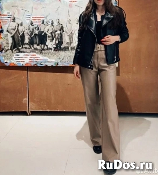 Кожаные брюки женские 44 фото