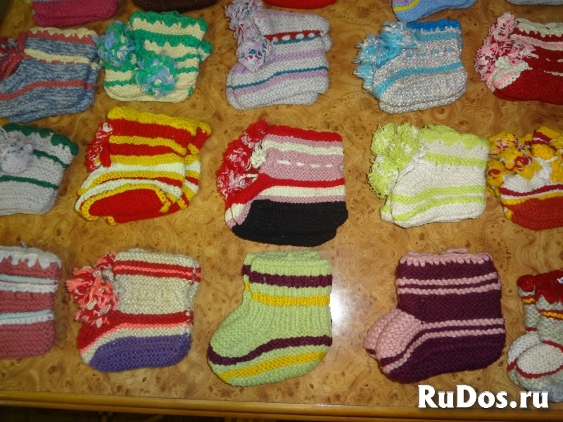 Пинетки вязаные детские изображение 5