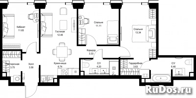 Продам 3 комнатную квартиру 80.25 м2 фотка