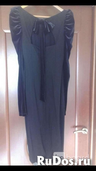 Платье футляр новое м 46 чёрное миди по фигуре ткань плотная вече изображение 4