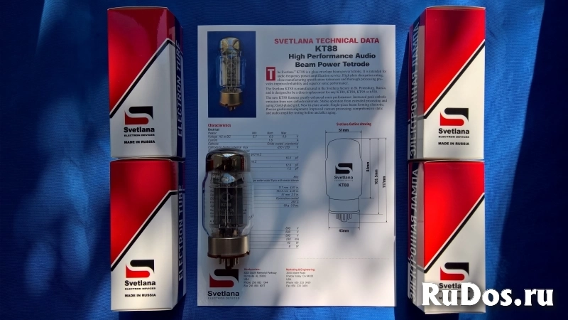Радиолампы KT88 Electron Tubes KT88  — Stereomaydan Synelnykove изображение 11