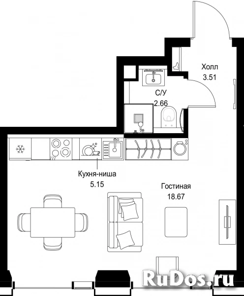 Продам 1 комнатную квартиру 29.99 м2 фотка