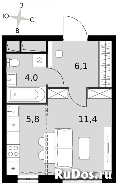 Продам 1 комнатную квартиру 27.3 м2 фотка