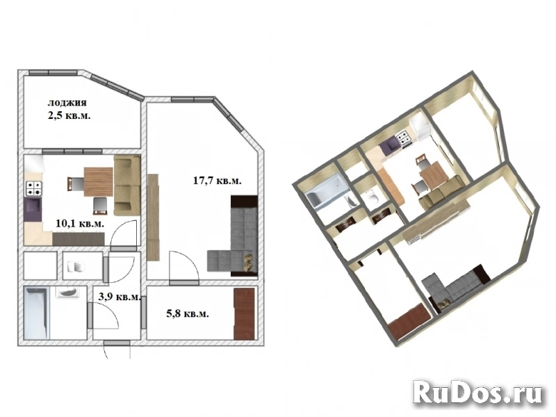 Квартира в ЖК Ярославском, 44.1 кв.м. фотка