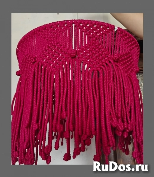 Абажур макраме фотка