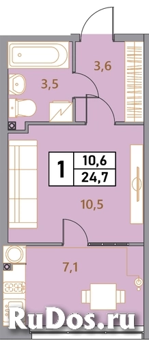 Продам студию(новостройка) пл.24,7 кв.м., 2/23, Ставрополь, ул. Западный обход 50а изображение 3