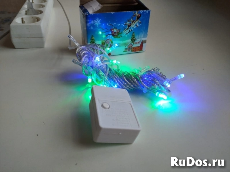 ГИРЛЯНДА цветная   5 метров   100 ламп изображение 3