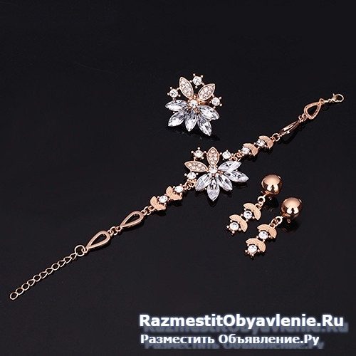 Комплект ювелирных изделий. Прозрачный хрусталь изображение 6