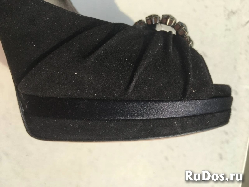 Туфли casadei италия новые размер 39 замшевые черные платформа св изображение 9