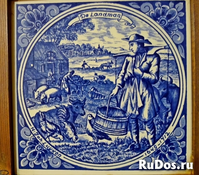 Декоративная плитка. винтаж из Нидерландов изображение 3