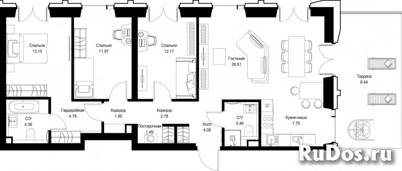 Продам 3 комнатную квартиру 102.66 м2 фотка