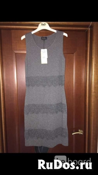 Платье новое luisa spagnolli италия м 46 серое шерсть ангора футл фото